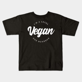 I'm a level 100 vegan | typographical design Kids T-Shirt